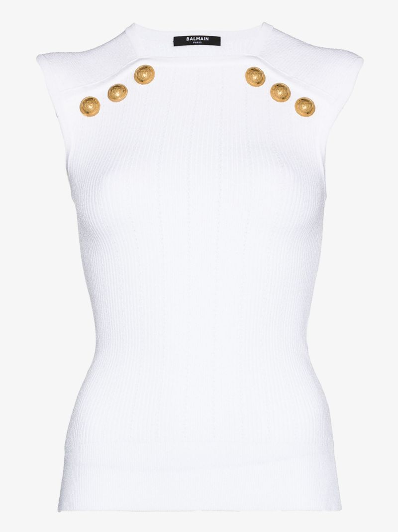 Sleeveless Ribbed Knit Top