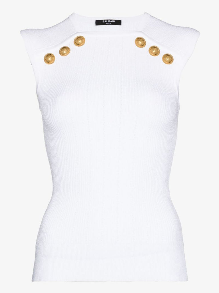 Sleeveless Ribbed Knit Top