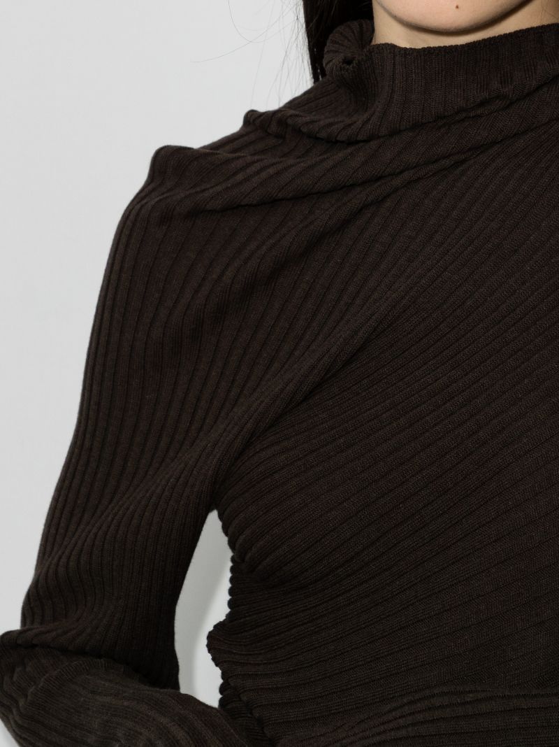 Draped High Neck Sweater