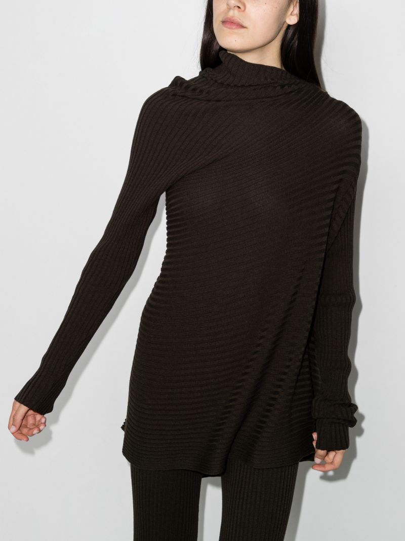 Draped High Neck Sweater