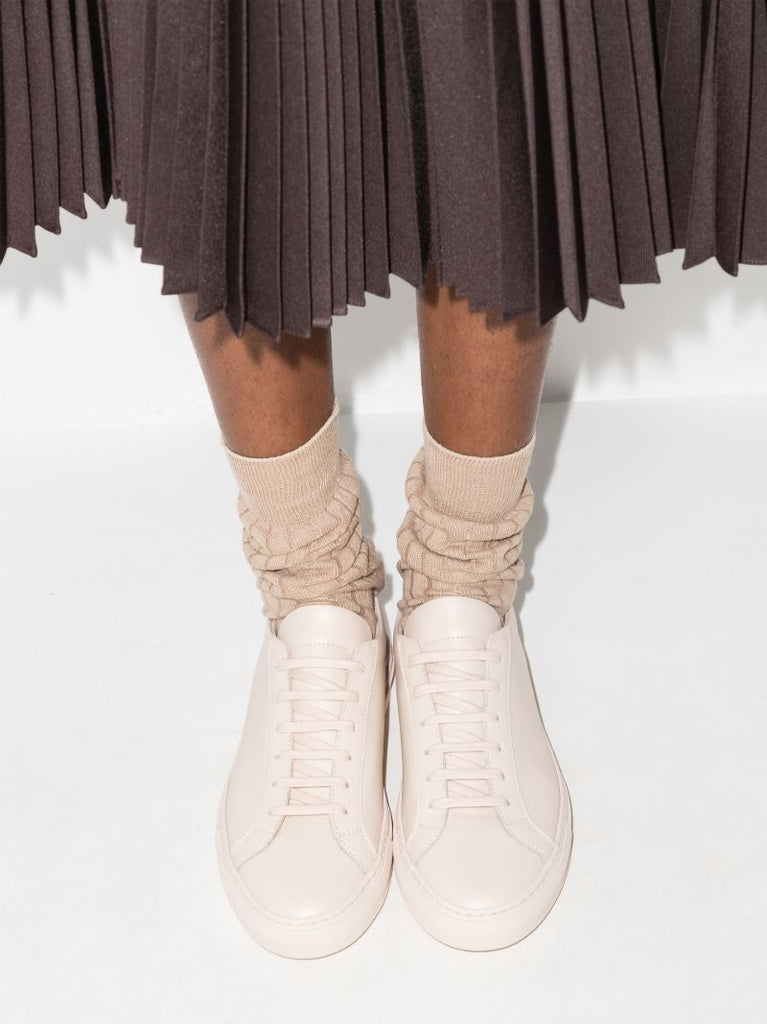 Neutral Achilles Low Top Leather Sneakers