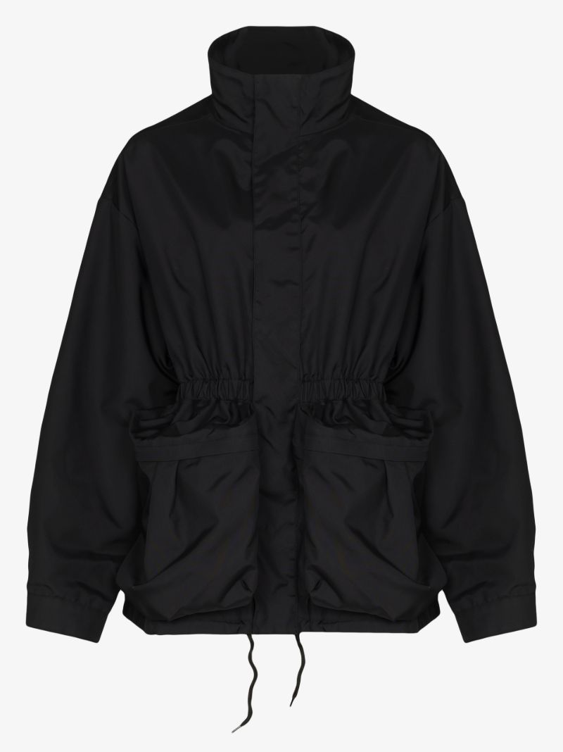 Drawstring Waist Parka