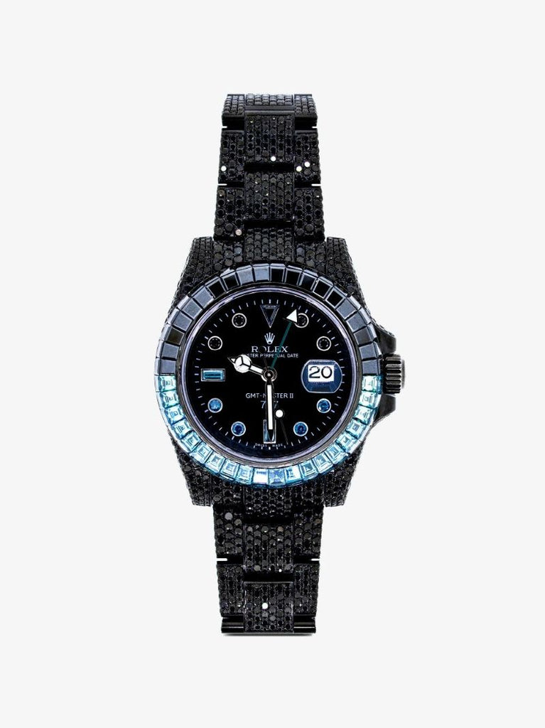 Customised Pre-owned Stainless Steel Rolex Gmt-master Ii Watch