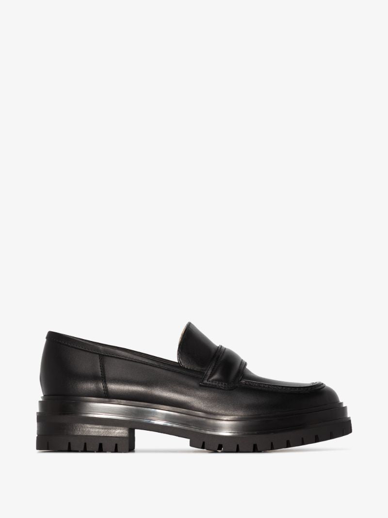 Black Argo Leather Loafers