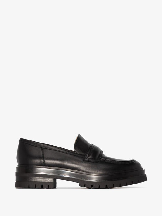 Black Argo Leather Loafers