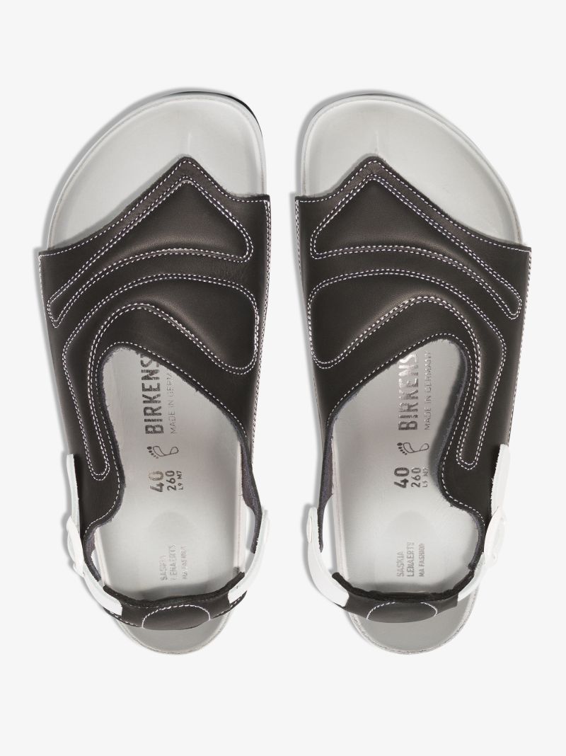 X Csm Black and White Terra Sandals