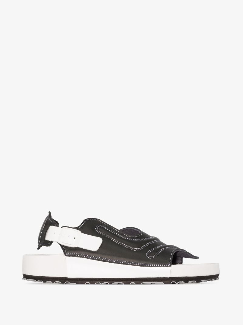X Csm Black and White Terra Sandals