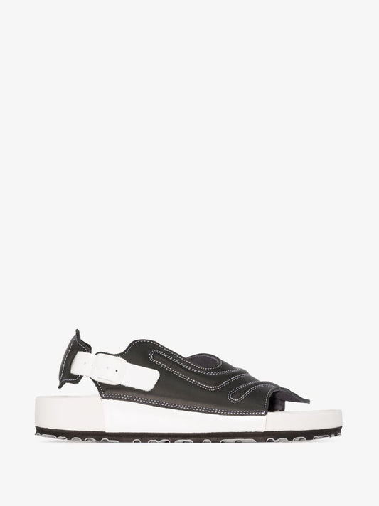 X Csm Black and White Terra Sandals