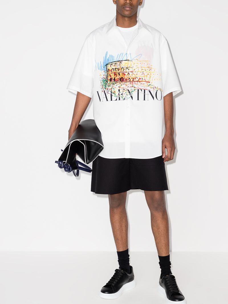Roman Sketch Print Shirt