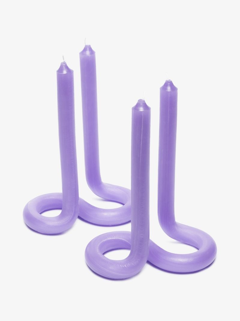 Purple Twist Fluo Candle Set