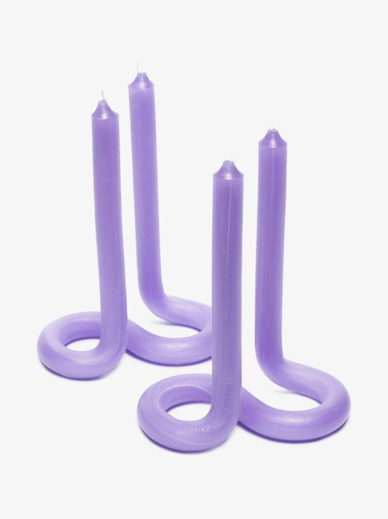 Purple Twist Fluo Candle Set