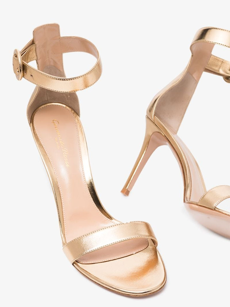 Gold Portofino 85 Leather Sandals