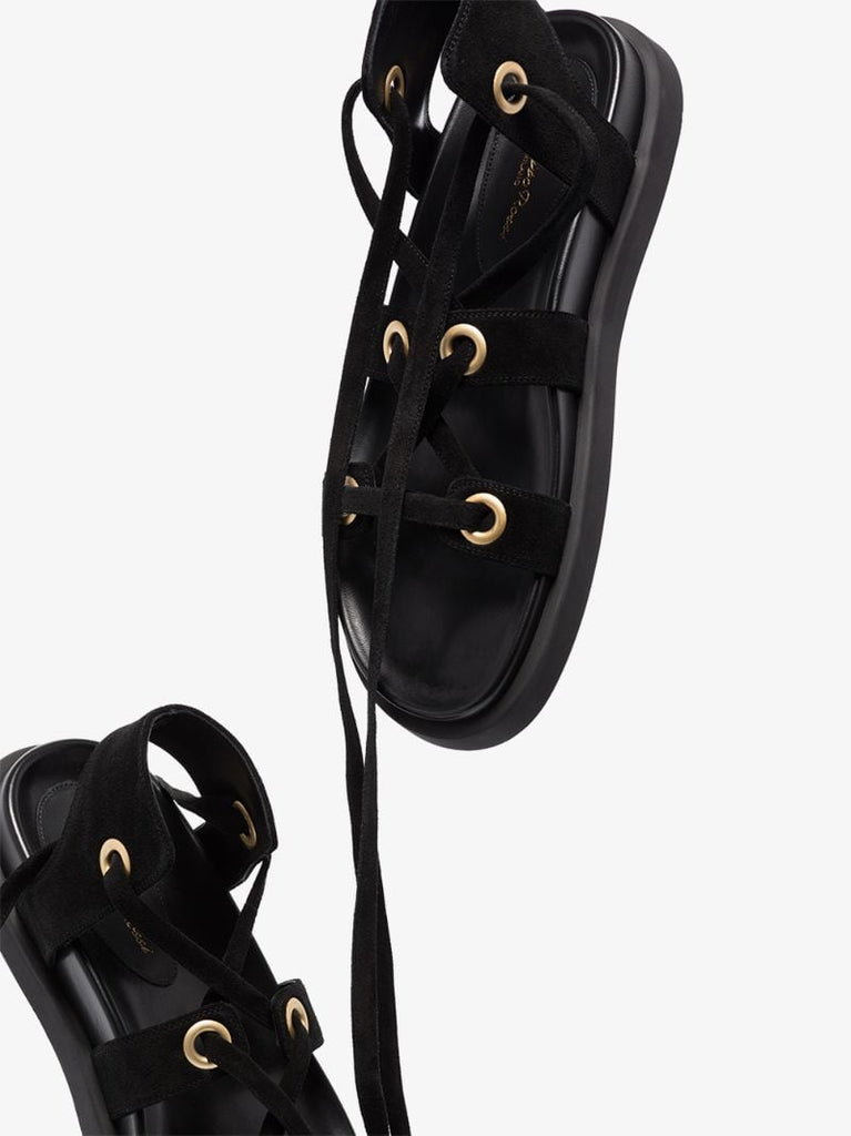 Black Ibiza Suede Sandals