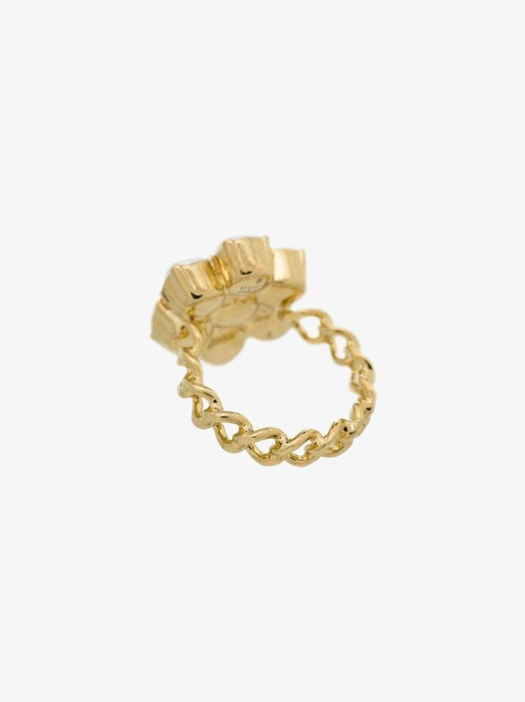Gold-tone Pearl Double G Ring