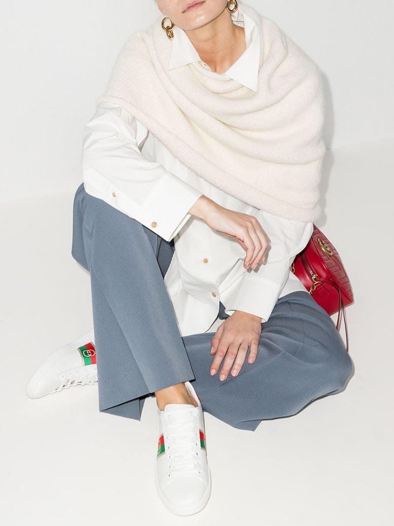 White Ace Leather Sneakers