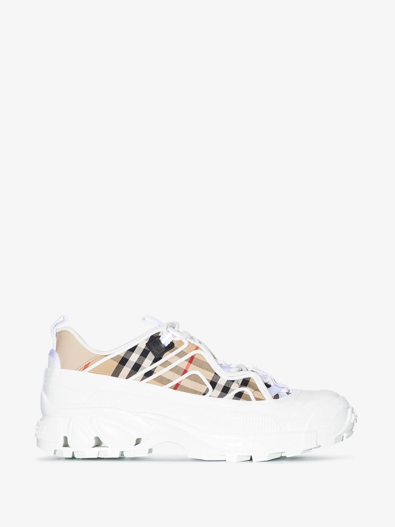 White Arthur Vintage Check Sneakers