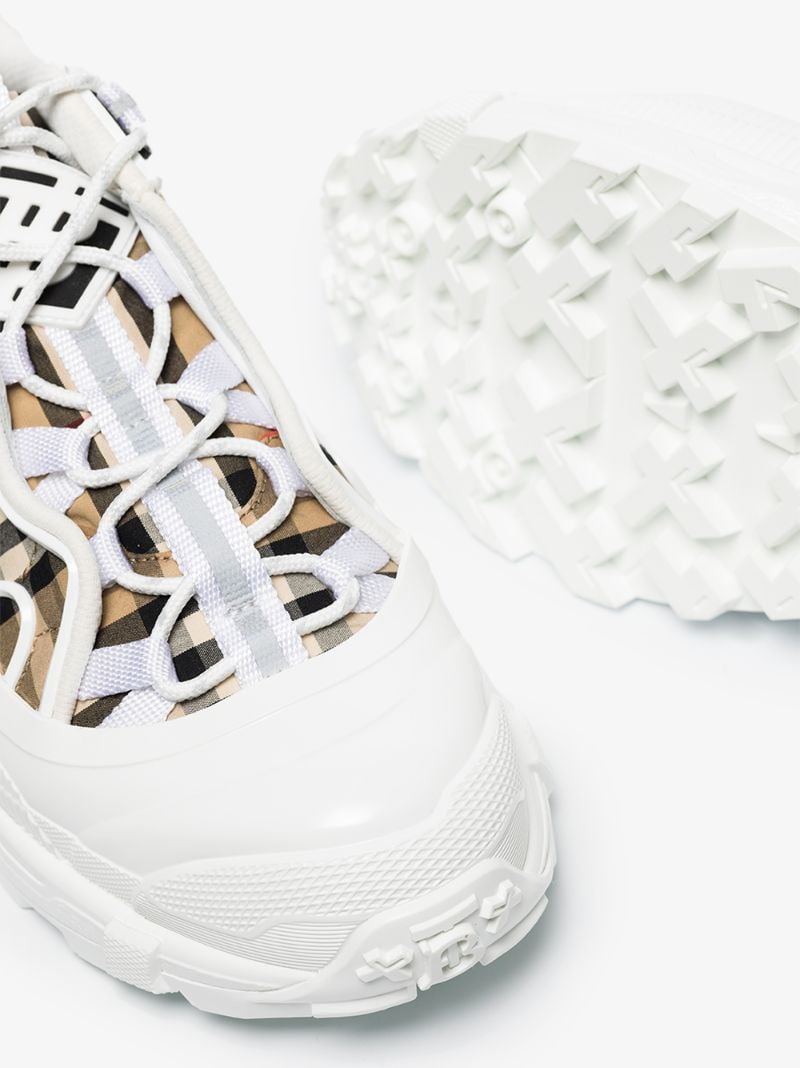 White Arthur Vintage Check Sneakers