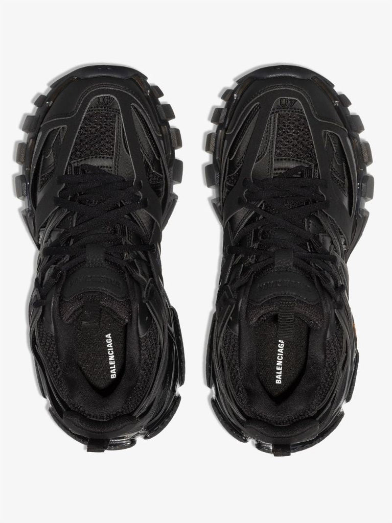 Black Track Clear Sole Sneakers
