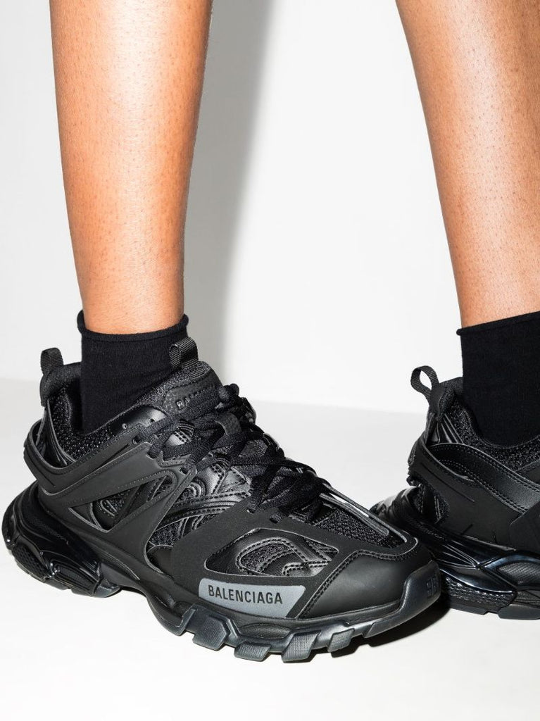 Black Track Clear Sole Sneakers