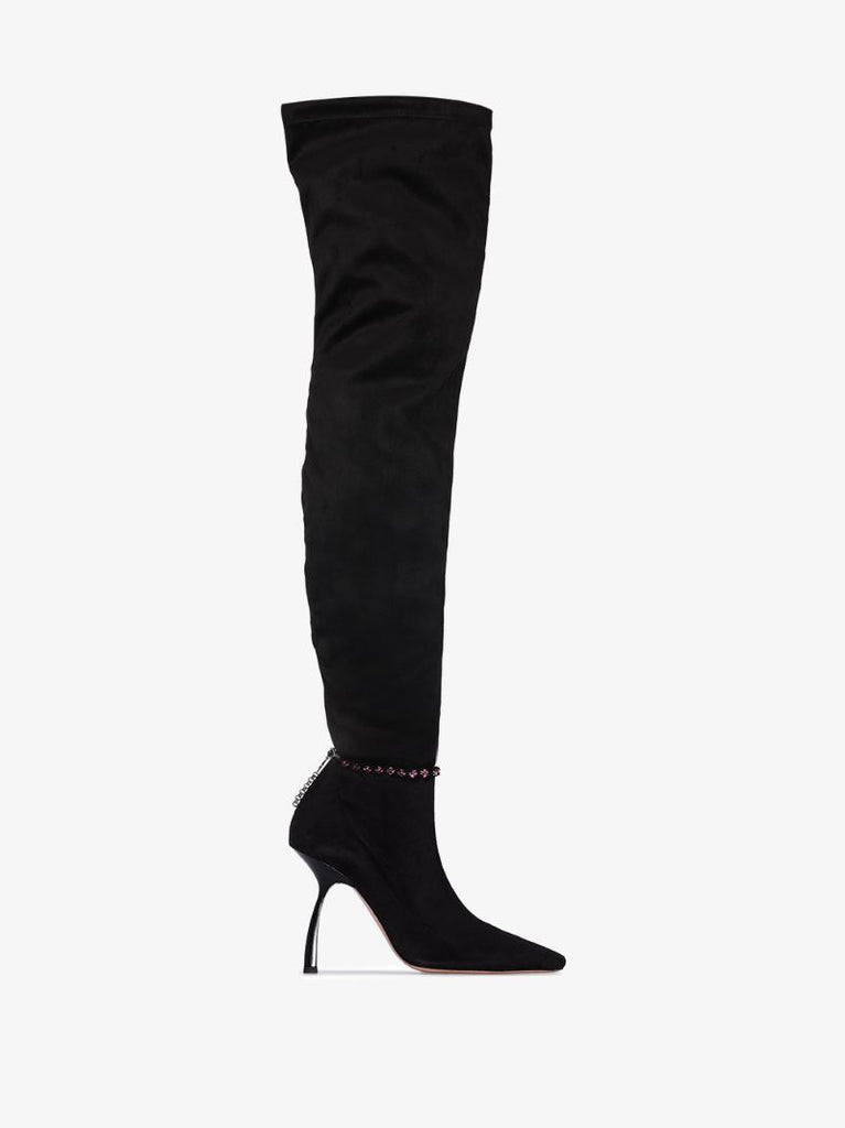 Black Mirage 100 Thigh-high Boots