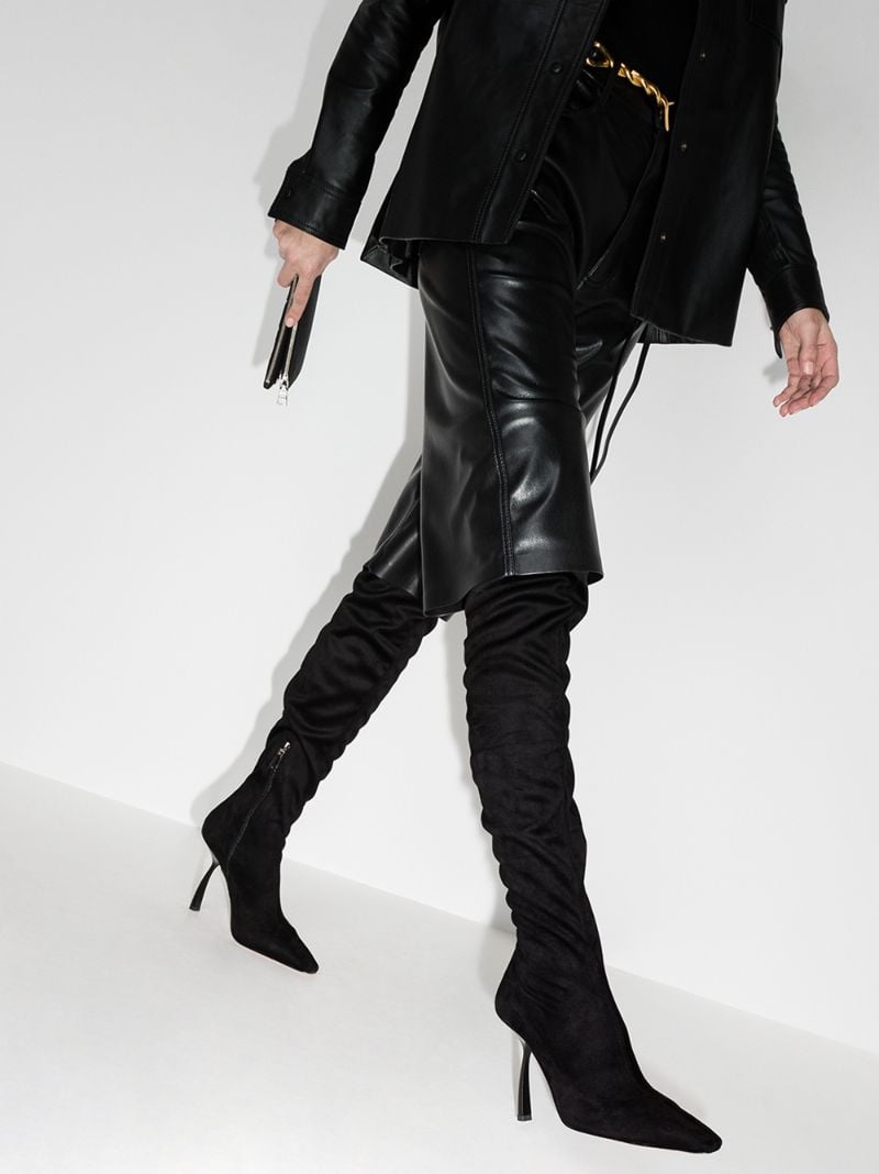 Black Mirage 100 Thigh-high Boots