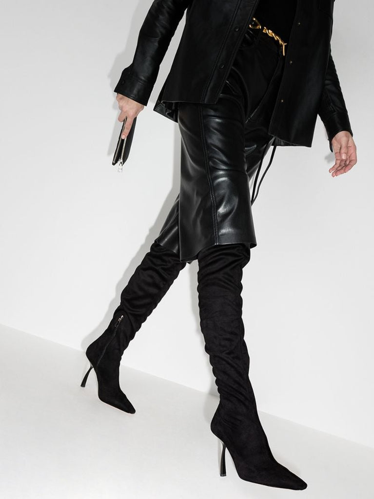 Black Mirage 100 Thigh-high Boots