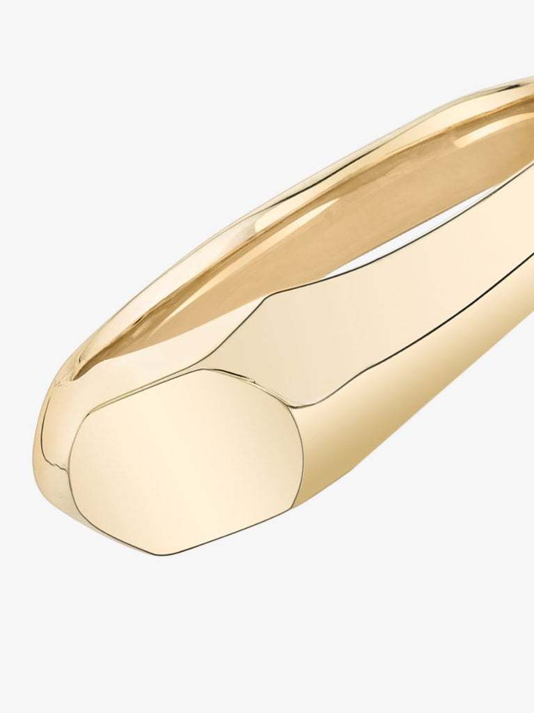 18k Yellow Gold Knife Edge Signet Ring