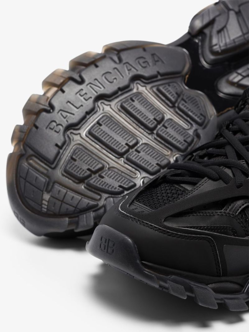Black Track Clear Sole Sneakers
