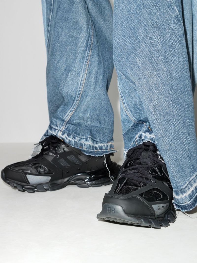 Black Track Clear Sole Sneakers