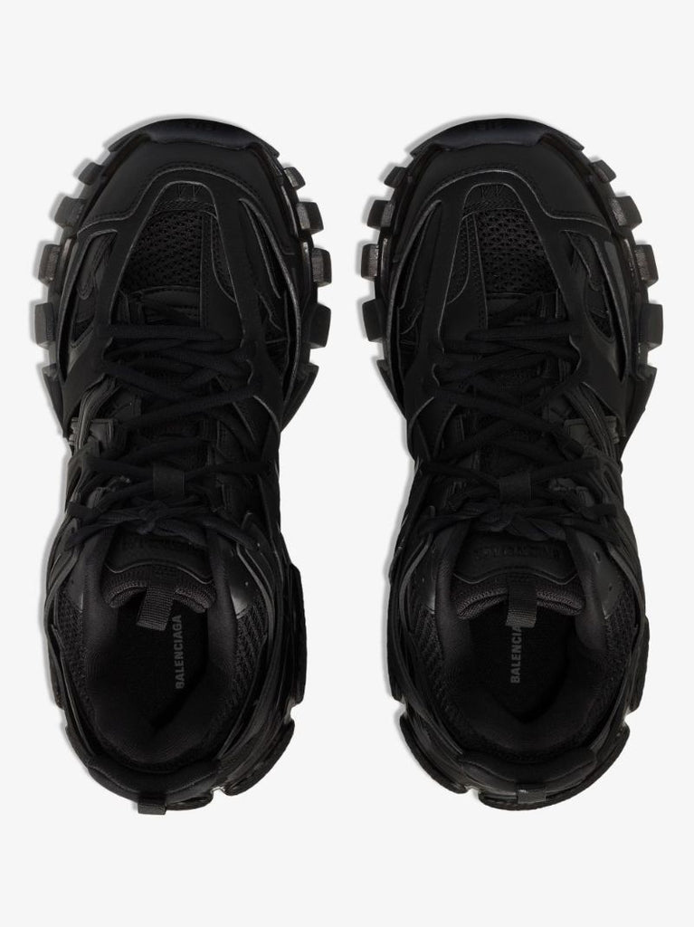 Black Track Clear Sole Sneakers