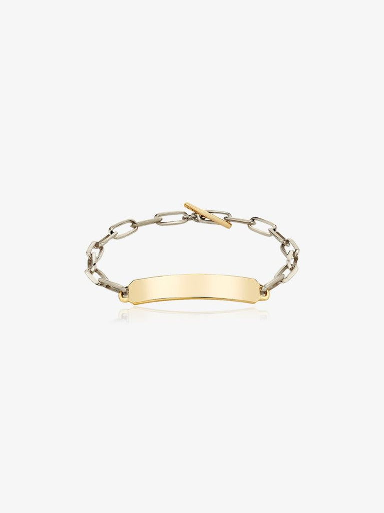 18k Yellow Gold Og Id Chain Bracelet