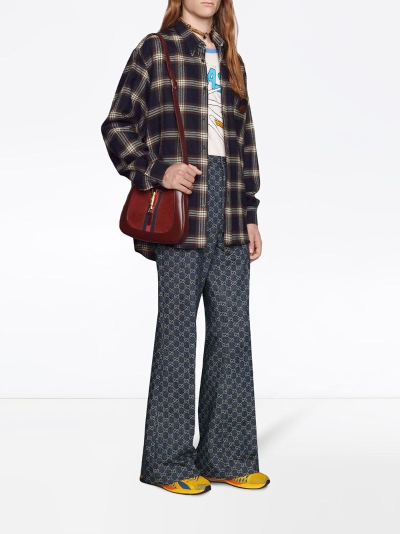 Plaid Button-up Wool Shirt