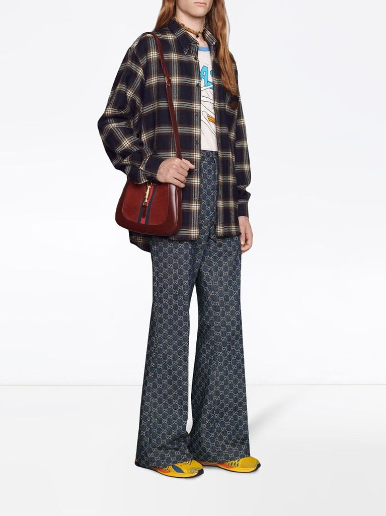 Plaid Button-up Wool Shirt