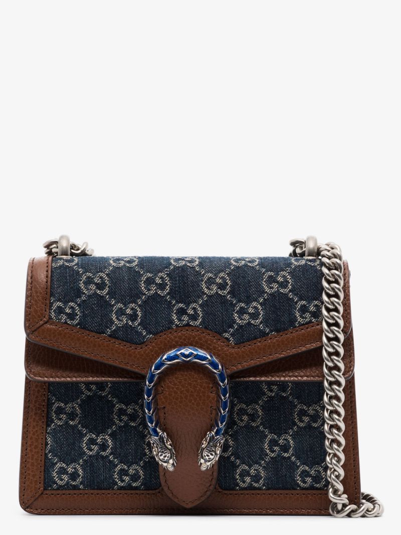 Blue Dionysus Small Gg Supreme Shoulder Bag