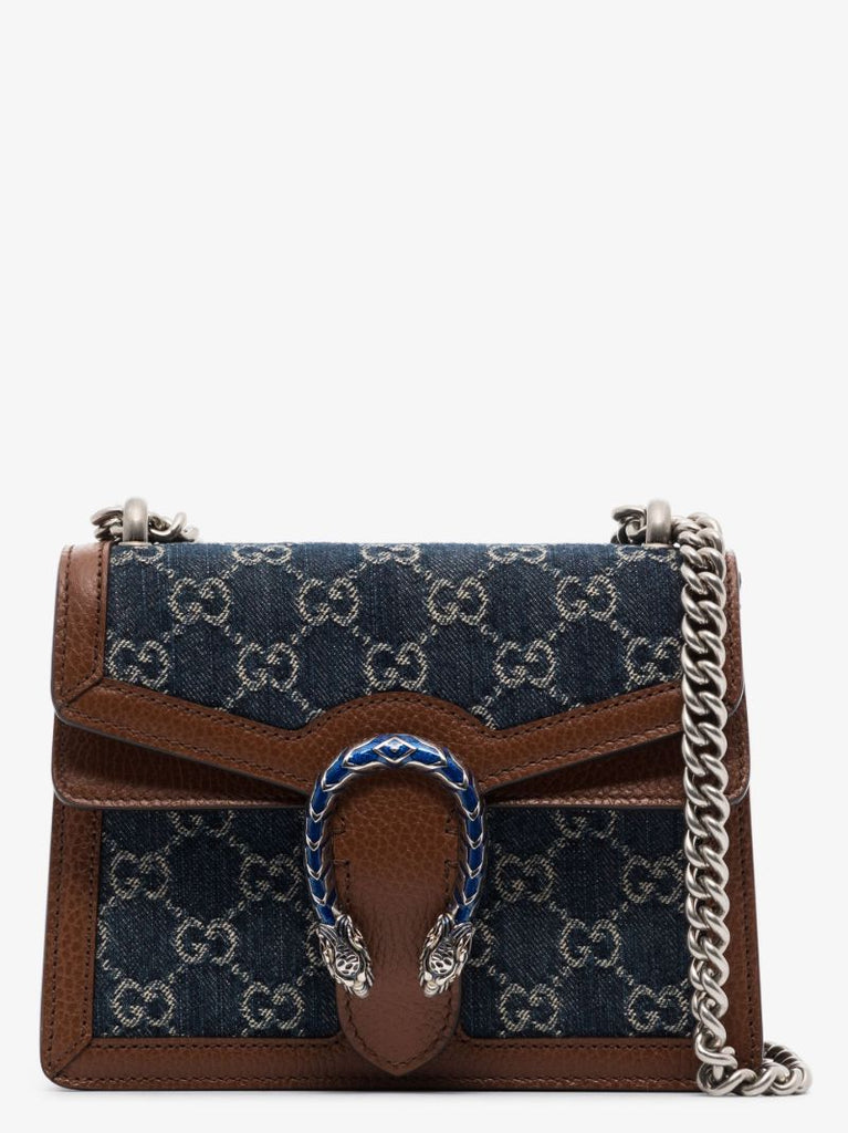 Blue Dionysus Small Gg Supreme Shoulder Bag