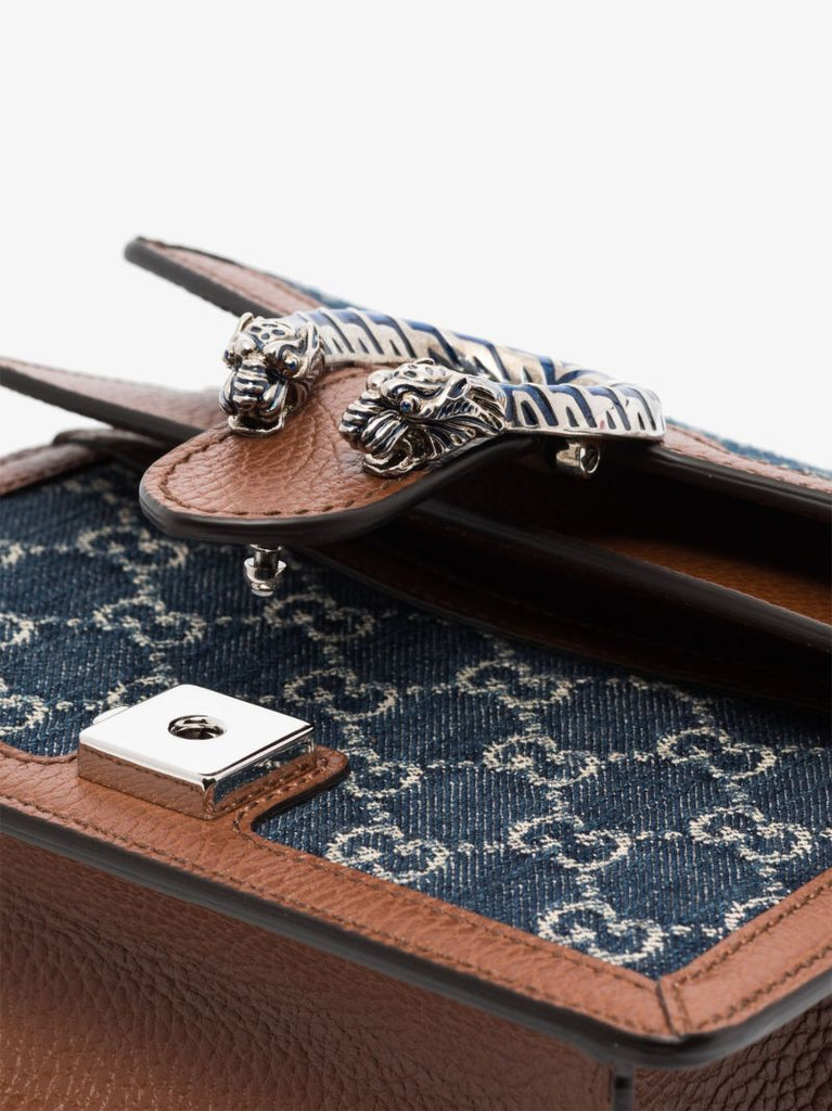 Blue Dionysus Small Gg Supreme Shoulder Bag