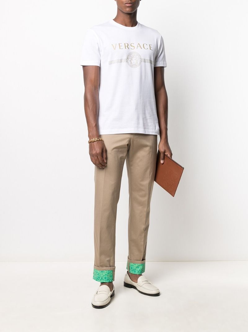 White Logo Print T-shirt