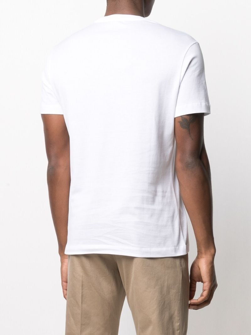 White Logo Print T-shirt