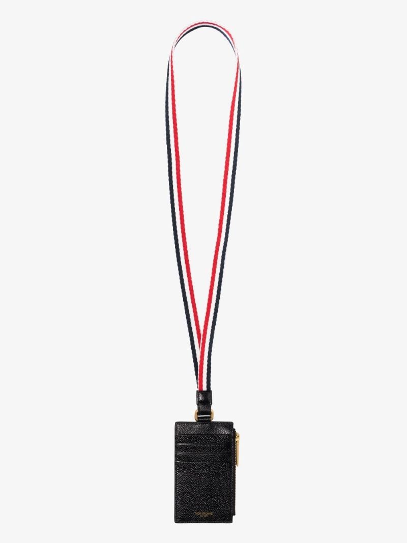 Black Rwb Lanyard Leather Card Holder