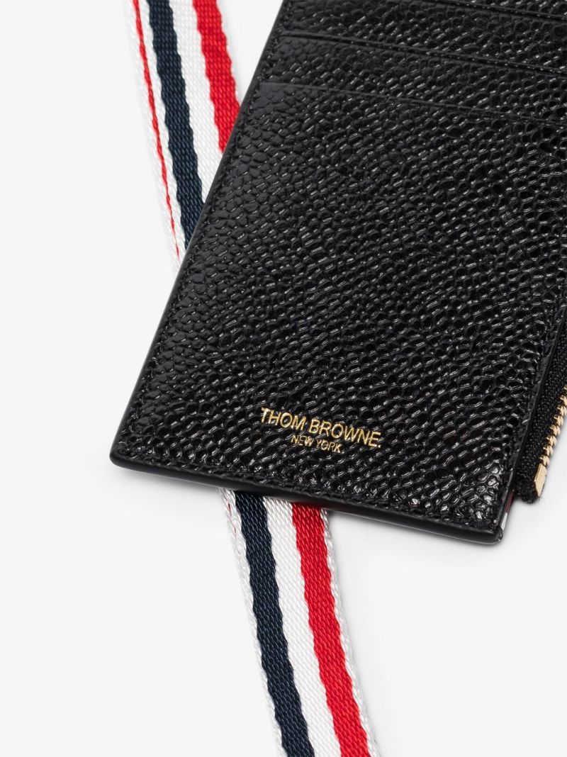 Black Rwb Lanyard Leather Card Holder
