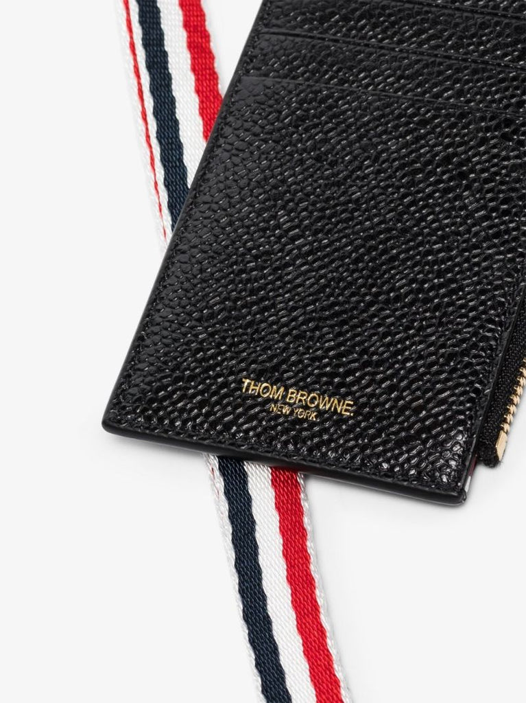 Black Rwb Lanyard Leather Card Holder