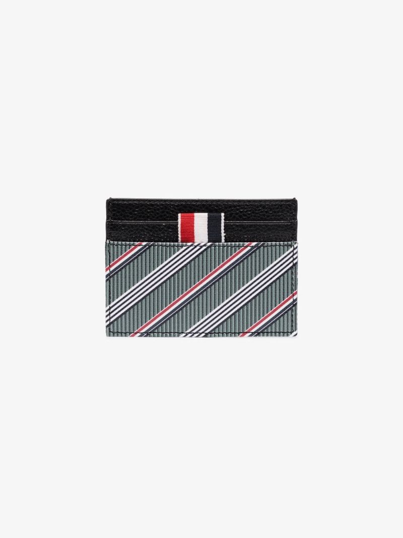Multicoloured 4-bar Stripe Leather Cardholder