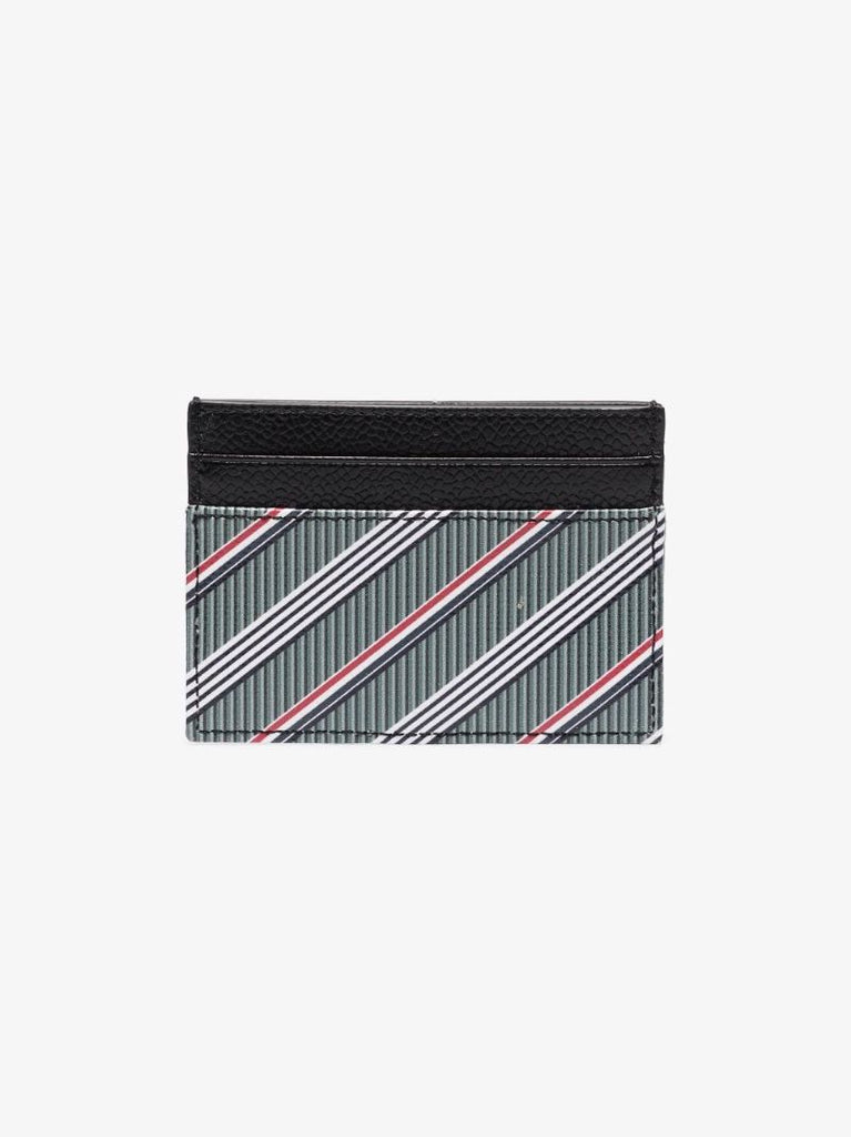 Multicoloured 4-bar Stripe Leather Cardholder