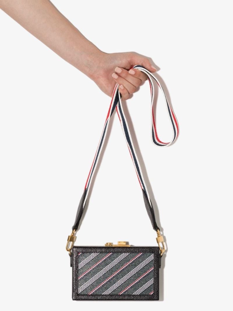 Black Rwb Stripe Mini Cross Body Bag
