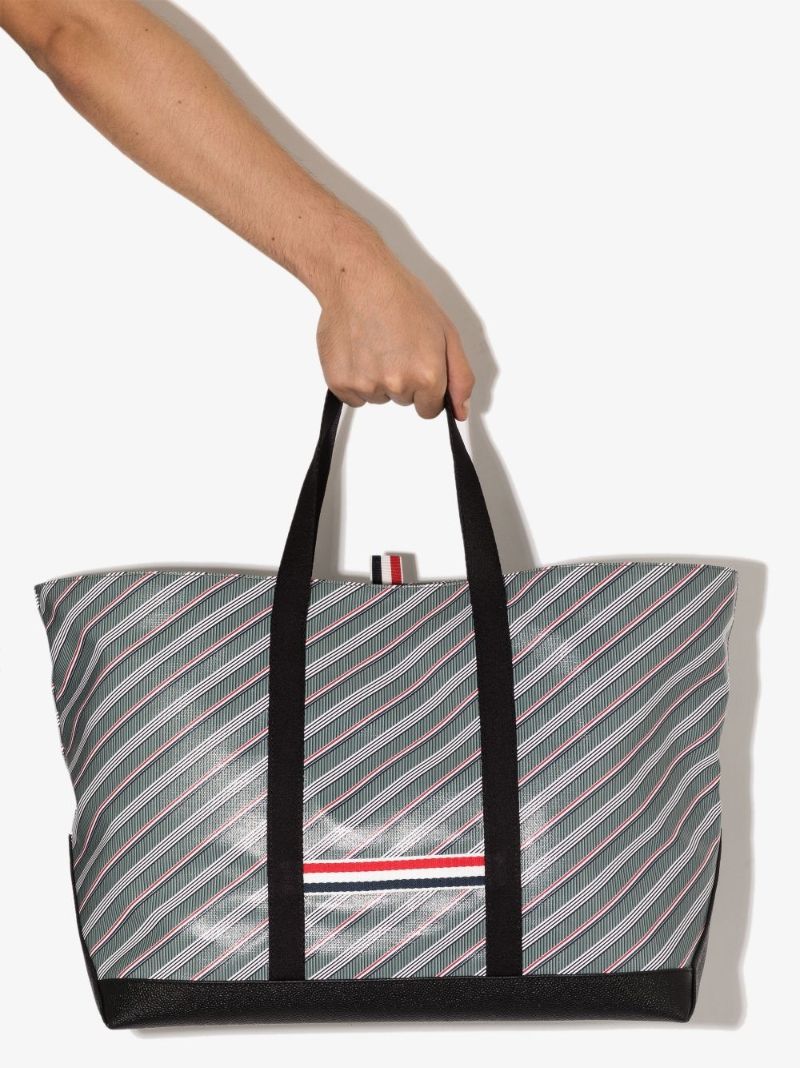 Grey Monogram Coated Canvas Tote Bag