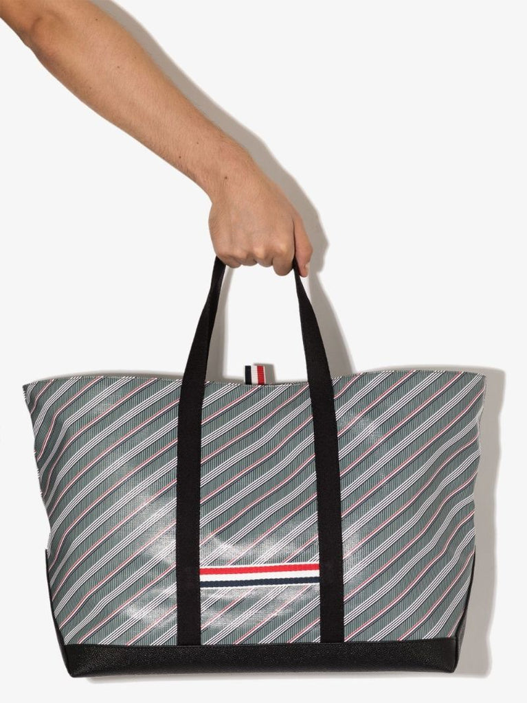 Grey Monogram Coated Canvas Tote Bag
