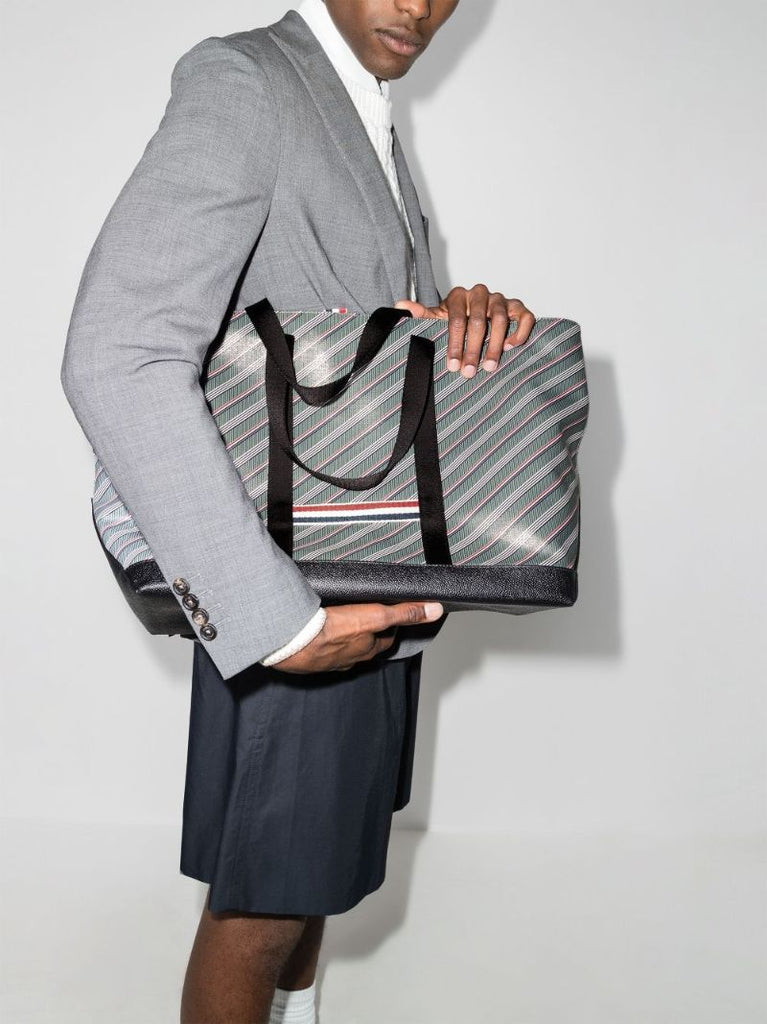 Grey Monogram Coated Canvas Tote Bag