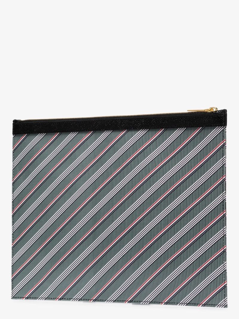 Grey Logo Stripe Document Holder