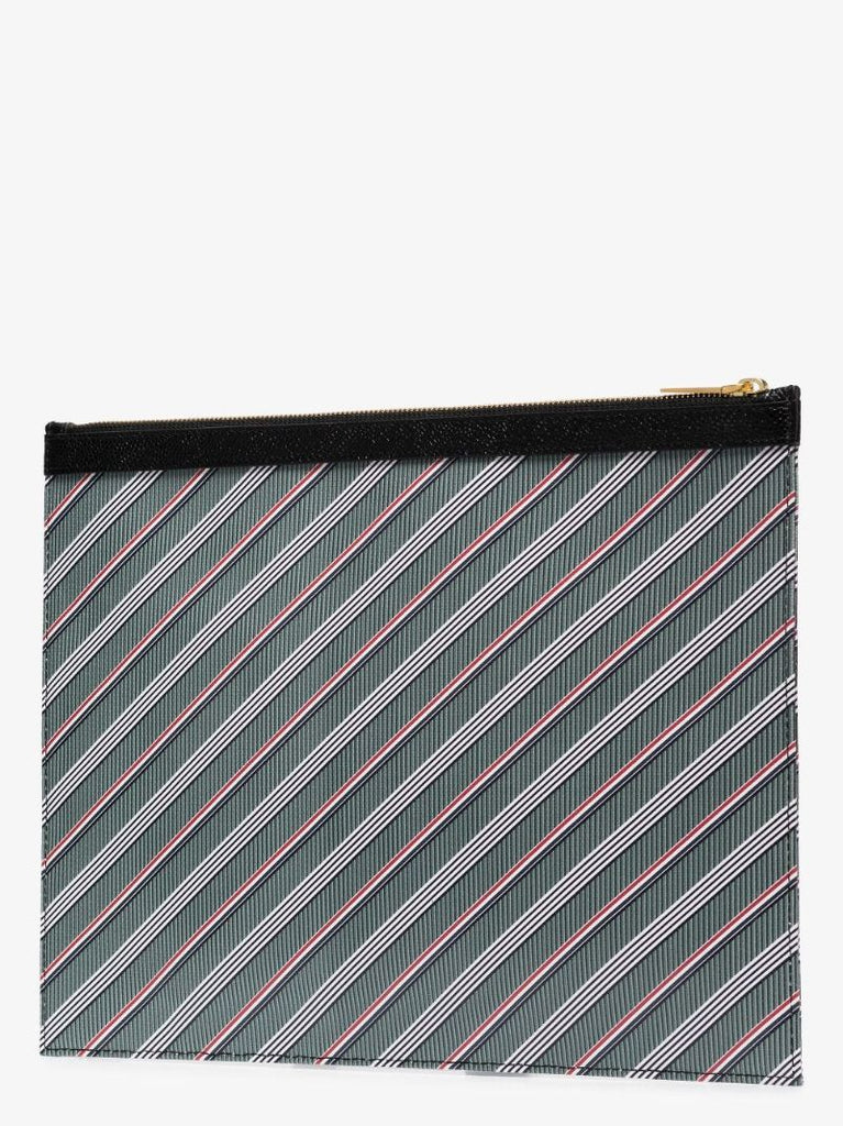 Grey Logo Stripe Document Holder