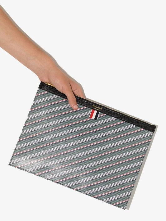 Grey Logo Stripe Document Holder